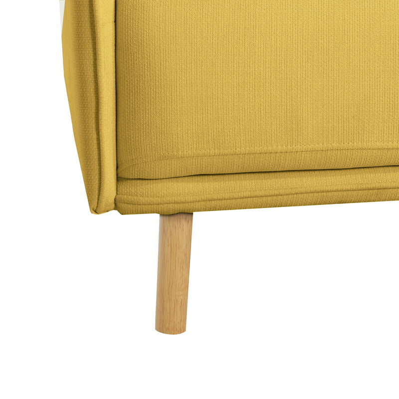 Modern Upholstered Accent Chair With Soft Cushions, Sleek Armrest Design