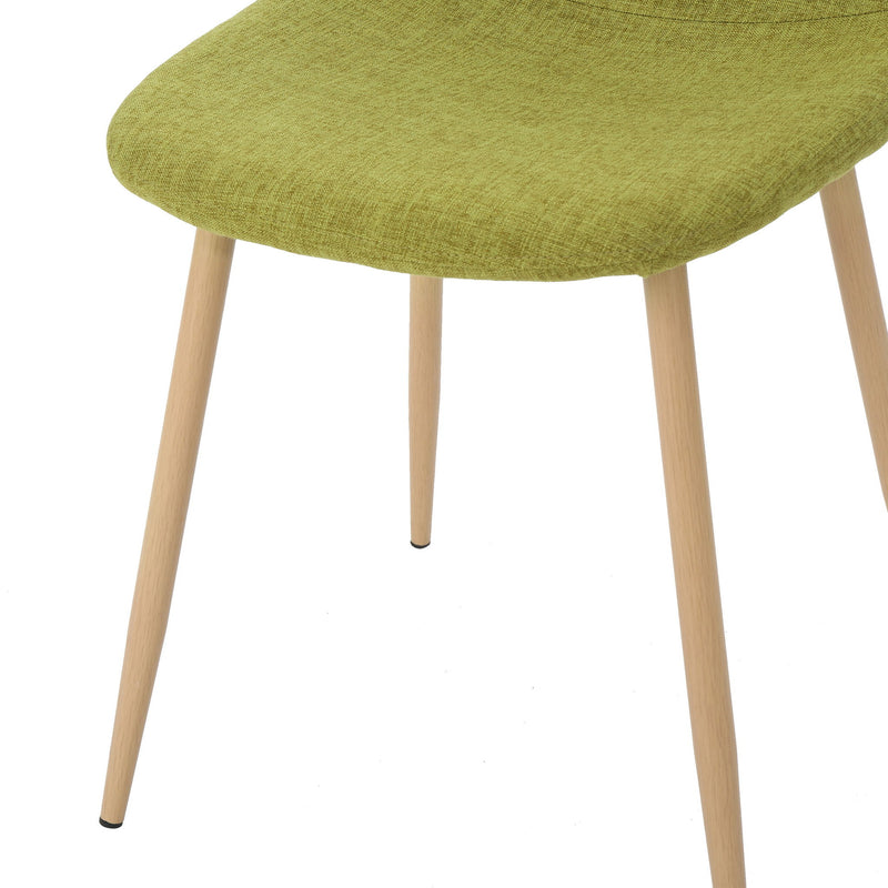 Modern Minimalist Fabric Dining Chair With Iron Legs