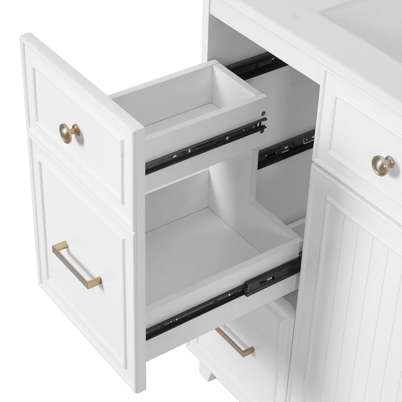 Bathroom Vanity With Sink, Soft Close Doors, Adjustable Shelves