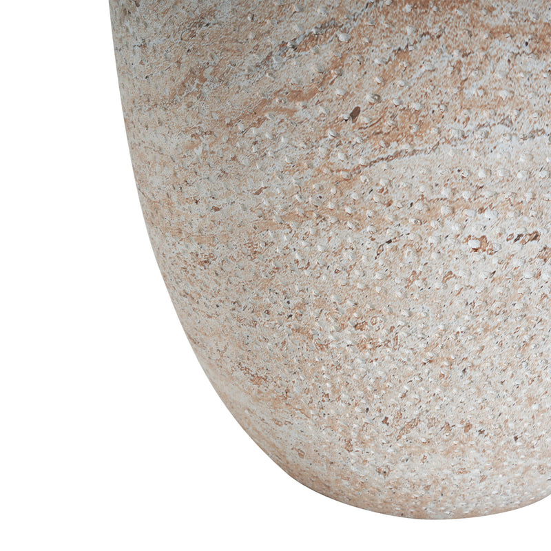 Outdoor / Indoor Lightweight, Concrete Side Table, Travertine - Beige