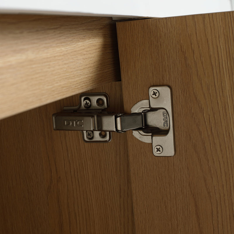Wall-Mounted Bathroom Vanity With Resin Sink And Soft Closing Doors
