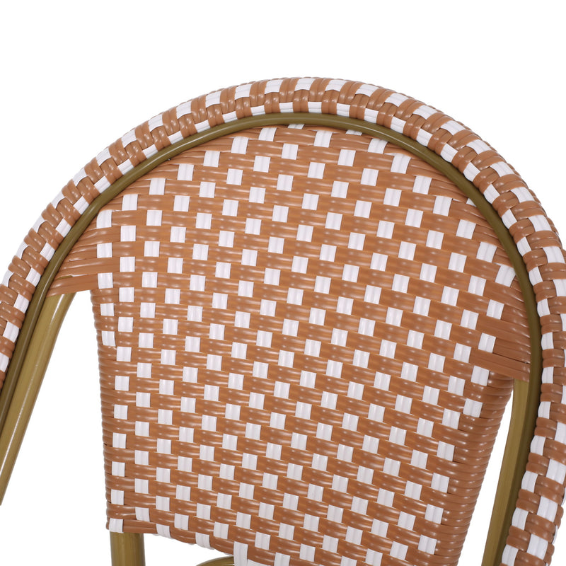 Outdoor Pe Rattan French Barstool Set