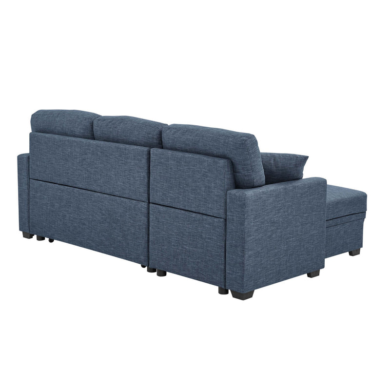 Upholstered Sectional & Pull Out Bed And Chaise Storage