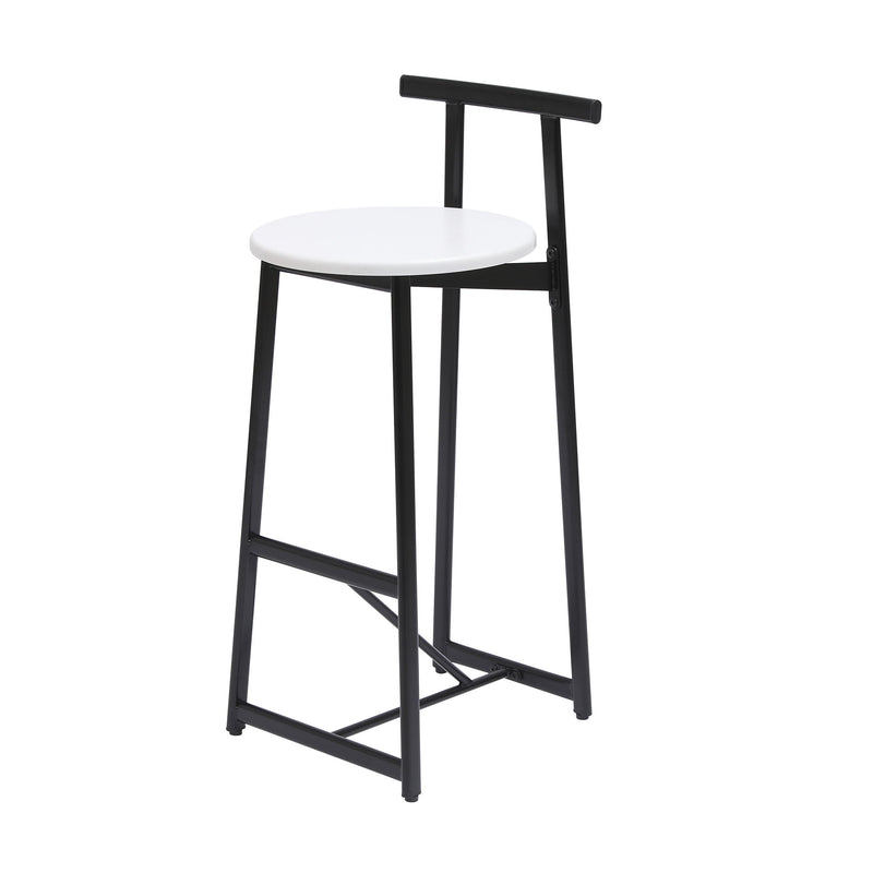 Modern Bar Stools With Backrest For Kitchen (Set of 3)