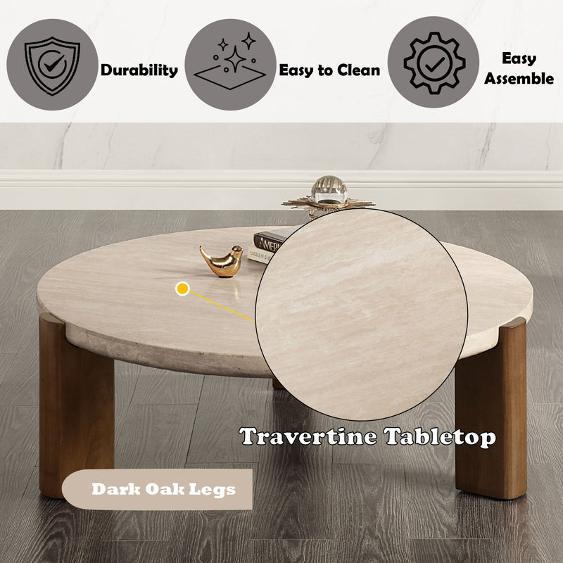 Leonardo - Coffee Table - Cream / Oak