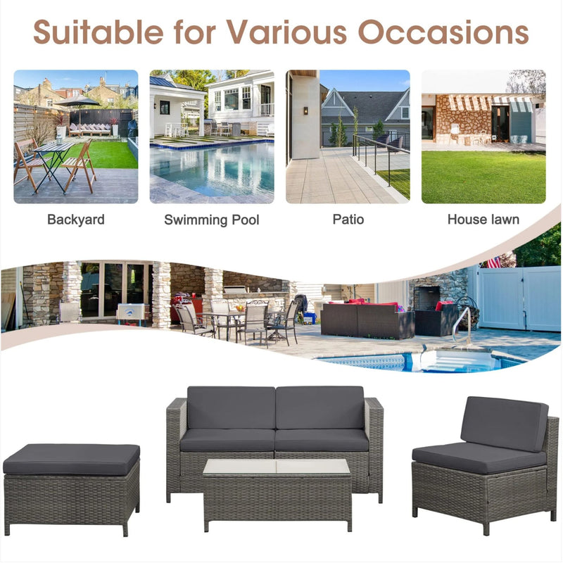 Modern Patio Set With Coffee Table
