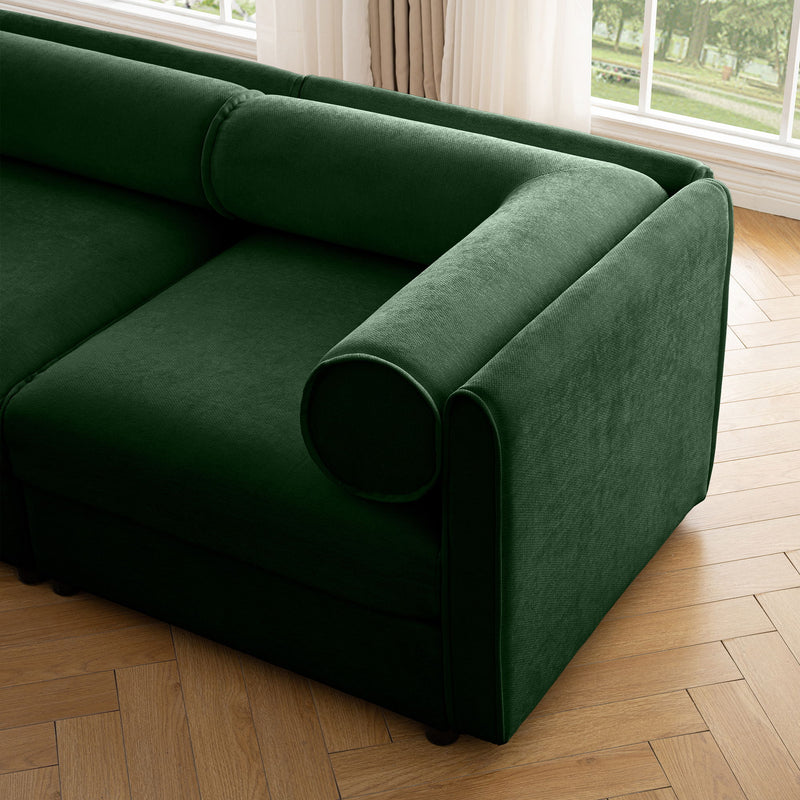 Modern Modular Sectional Sofa With Storag, Contemporary Cylindrical Design