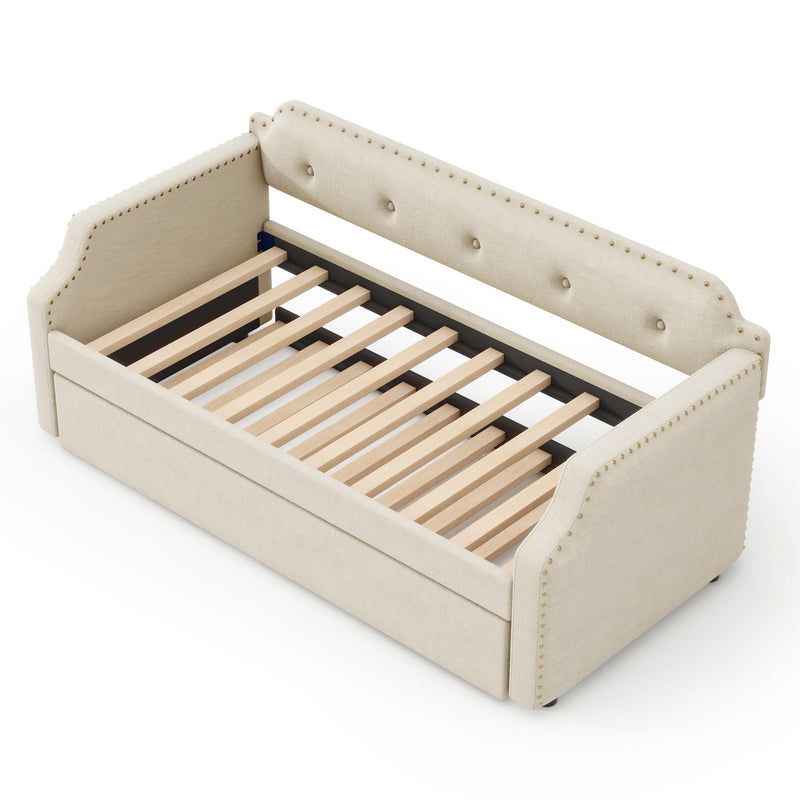 Upholstered Daybed With Trundle
