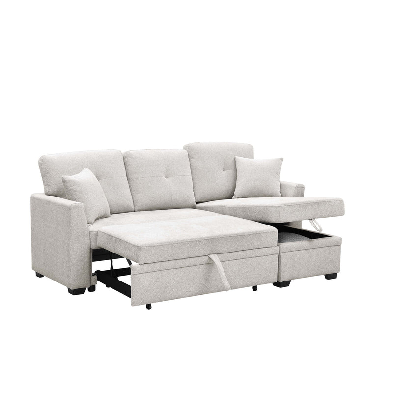 Upholstered Sectional & Pull Out Bed And Chaise Storage