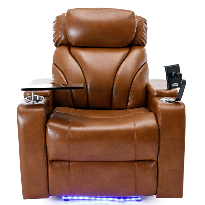 Power Motion Recliner Electric Power Recliner With USB Charging Port, Hidden Arm Storage, Convenient Cup Holder And tooth Speaker