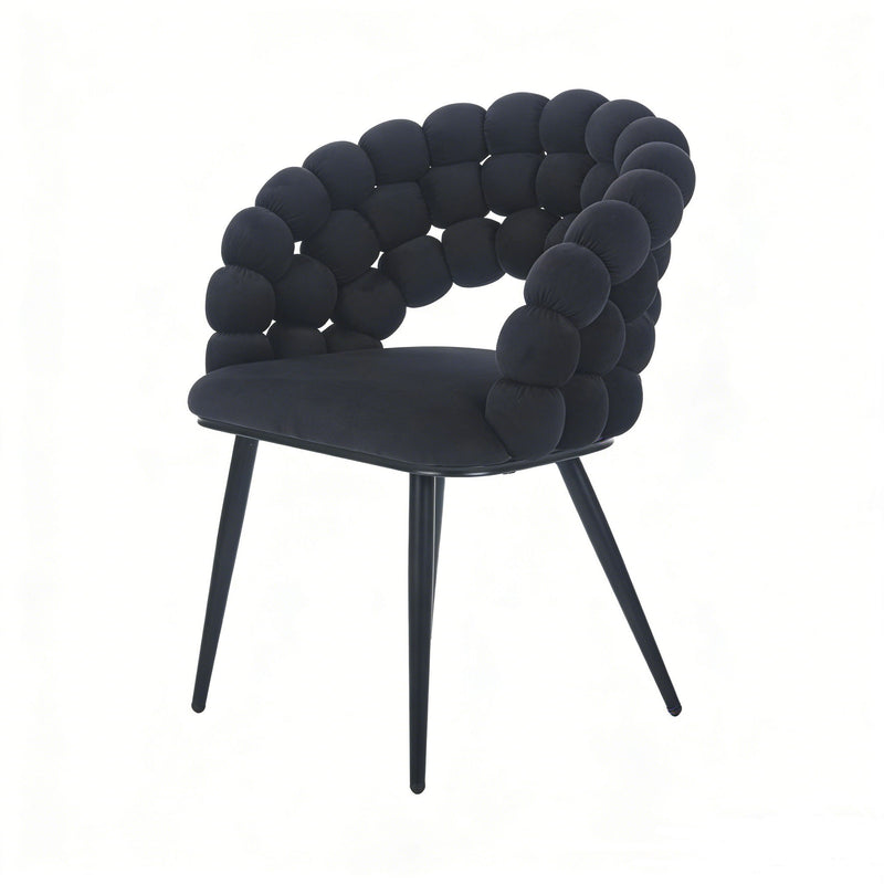 Modern Chair With Tube Legs, Soft Cushions And Comfortable Backrest