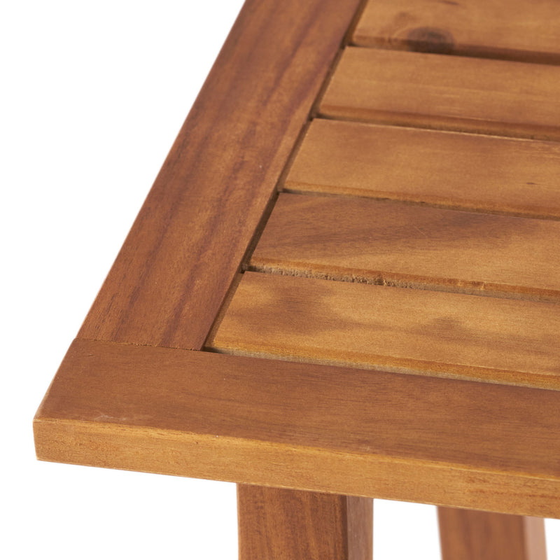 Kinesis - Outdoor Side Table With Slatted Top And Wood Frame