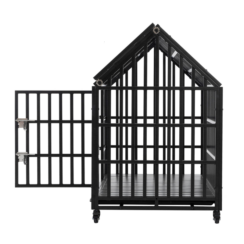 Heavy Duty Dog Crate Lockable Wheels