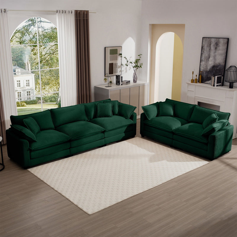 Elegant Oversized Sectional Sofa Set With Deep Seats And Flexible Layout