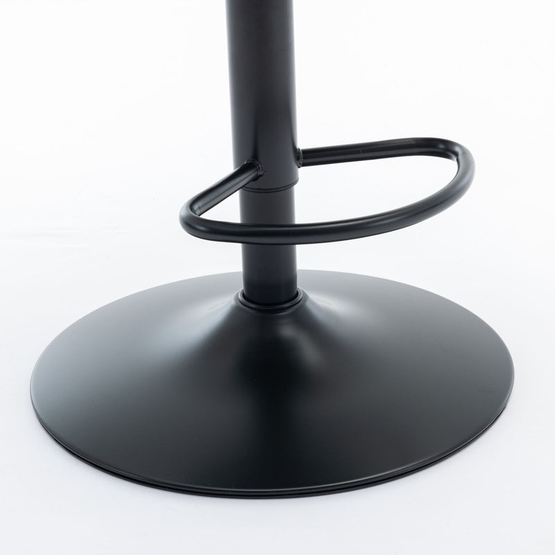Swivel Barstools Adjusatble Seat Height, Modern Upholstered Bar Stools With Backs Comfortable Tufted For Home Pub And Kitchen Island (Set of 2)