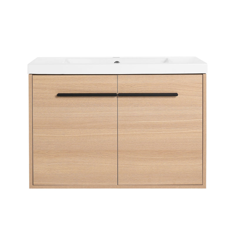 Bathroom Vanity Set With Resin Countertop Sink, 2 Doors