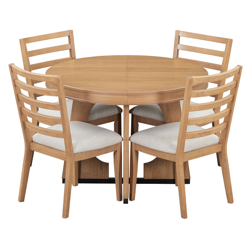 Round Dining Table Set For 4 With Chairs