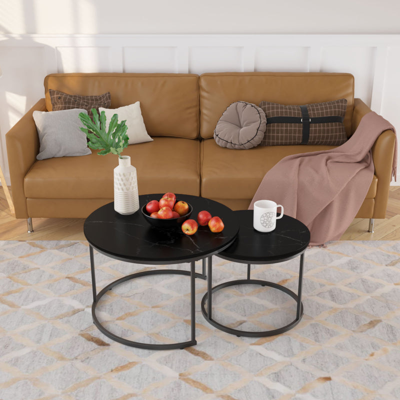 Round Nesting Coffee Table (Set of 2)
