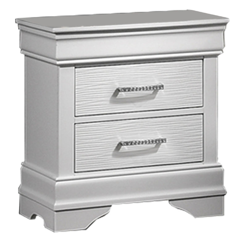 3 Piece Bedroom Set With LED Lighting, 2 Nightstands