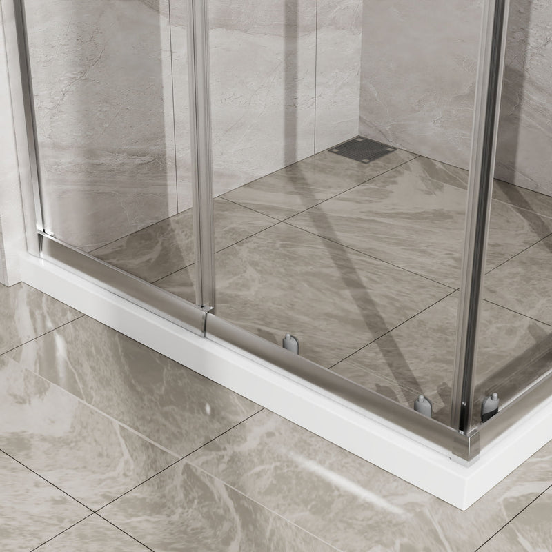 Square Corner Shower Enclosure, Adjustable Frame