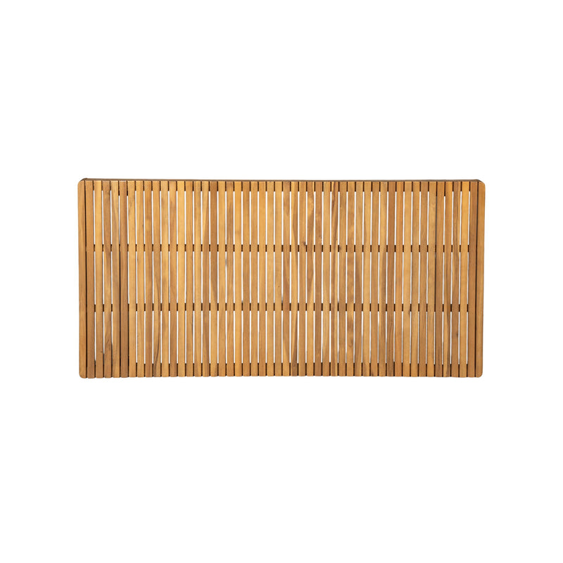 Outdoor Dining Table With Slatted Top, Ideal For Patio - Natural
