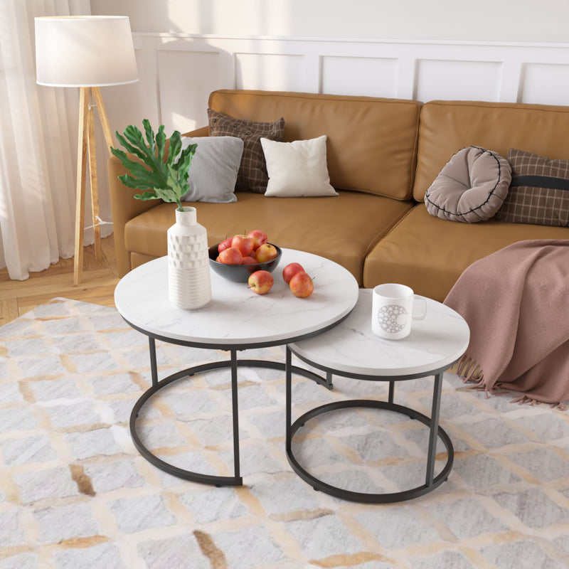 Round Nesting Coffee Table (Set of 2)