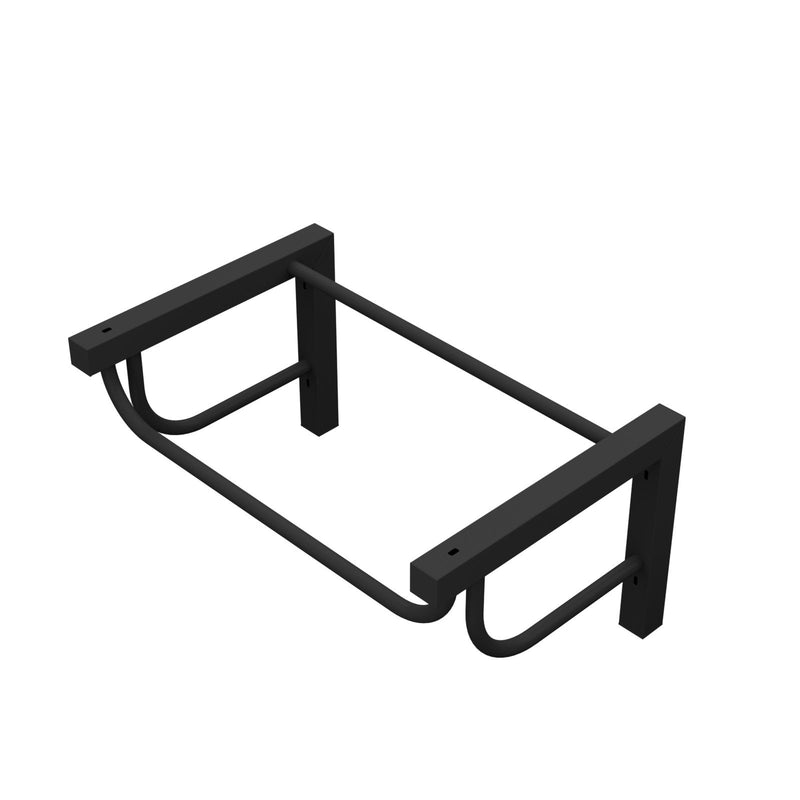 Wall Mounted Rectangular Bathroom Sink With 304 Stainless Steel Towel Bar & Overflow - White