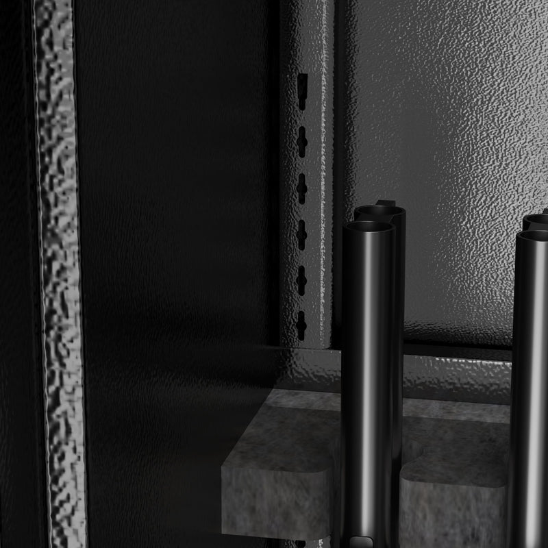 Rifle Safe, Biometric & Keypad Lock, Adjustable Gun Racks With Built In Alarm System