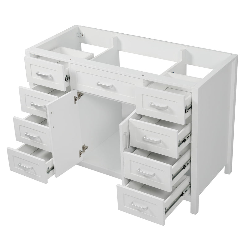 Bathroom Vanity Cabinet Only With 2 Soft Close Doors And 8 Drawers