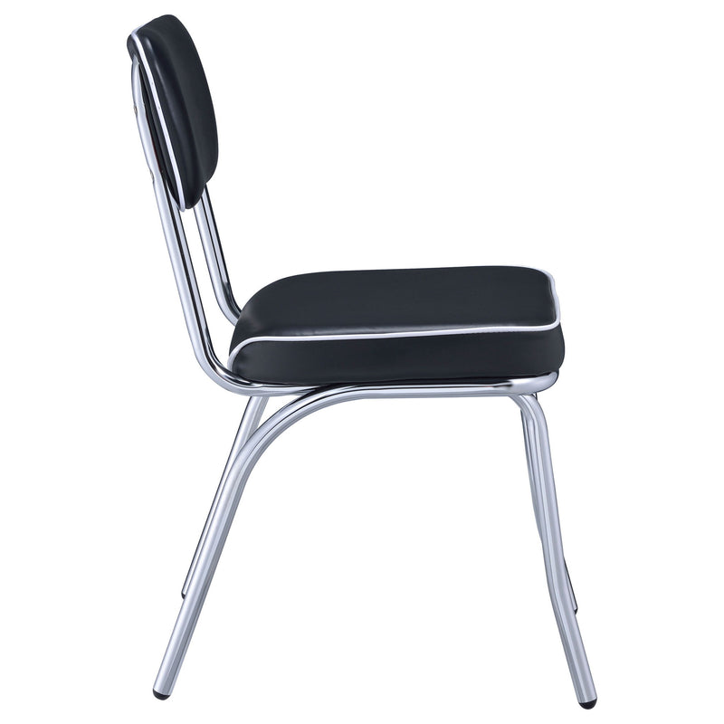 Open Back Upholstered Side Chairs (Set of 2)