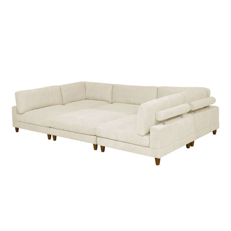 Modern Modular Sectional With Adjustable Back Support