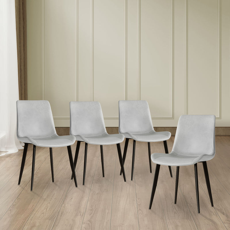 Modern Dining Chair With Carbon Steel Legs