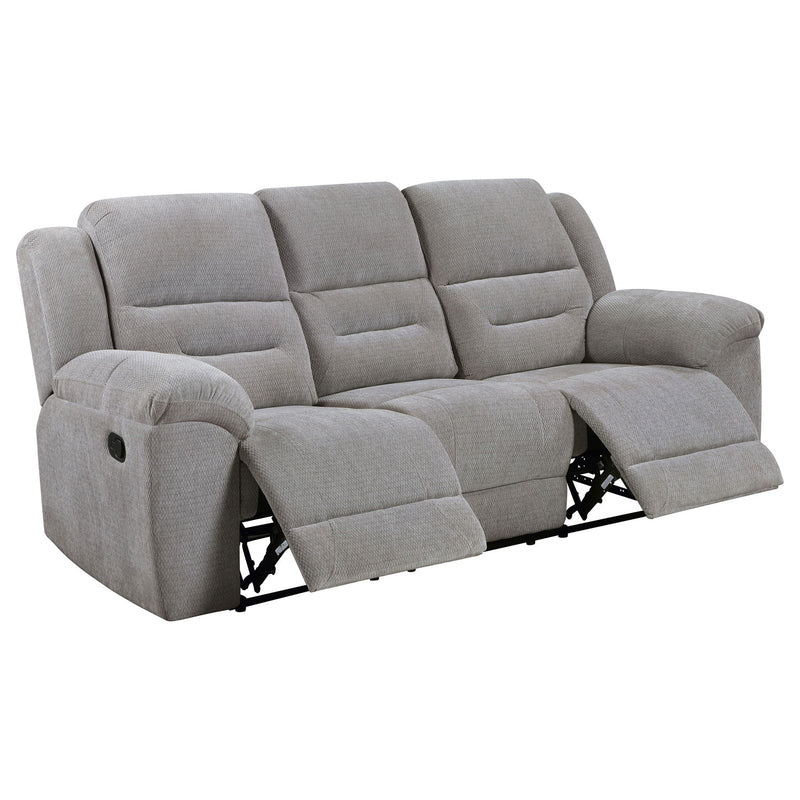 Sebring - 2 Piece Upholstered Reclining Sofa Set With Manual Recline - Gray
