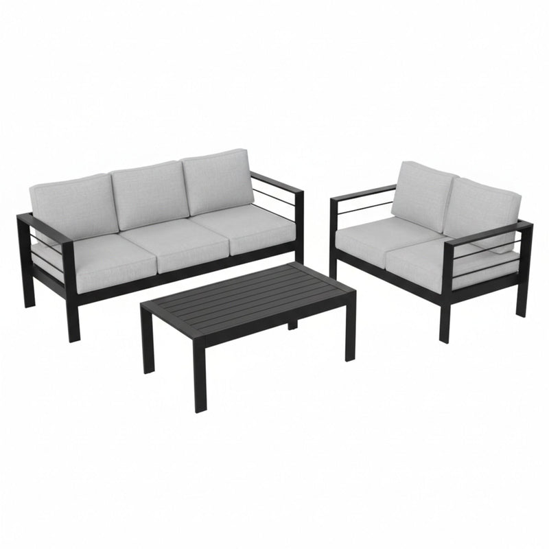 Outdoor Patio Set, All-Weather With Thick Cushions