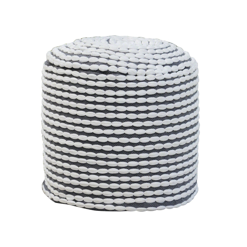 River - Handcrafted Cylindrical Pouf Water Resistant Fabric