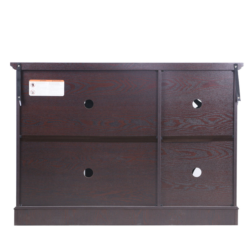 Spacious Sideboard With 3 Doors - Ox Blood Red
