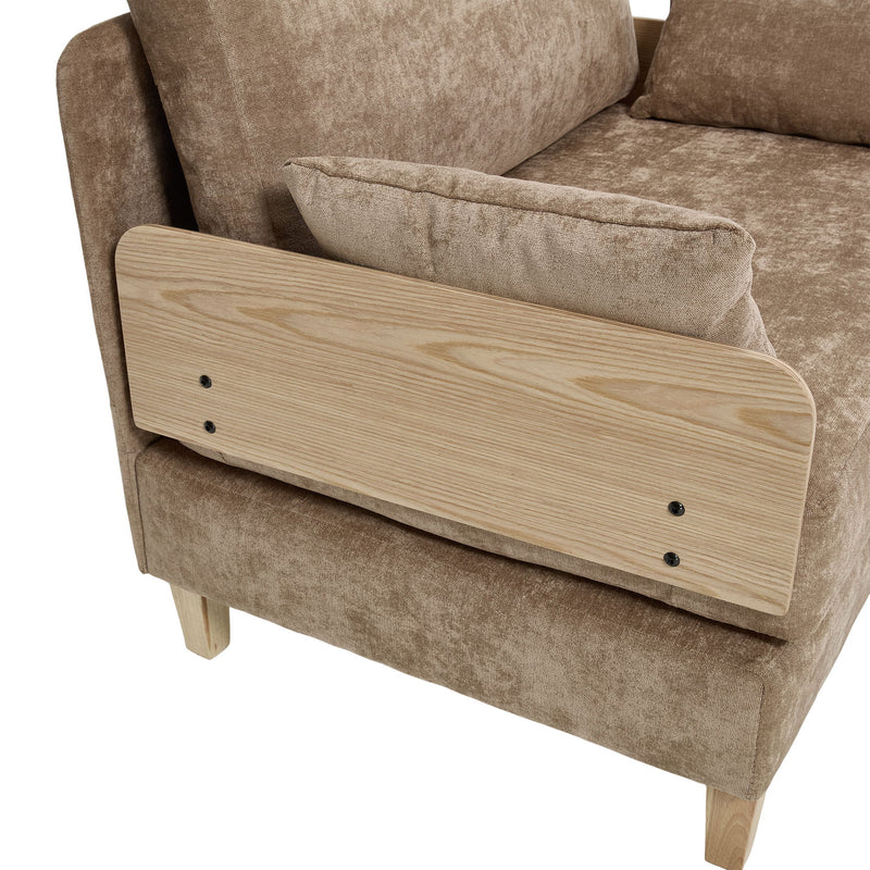 Mid Century Modern Foldable Sofa Bed, 3 In 1 Convertible Sleeper With 3 Pillows