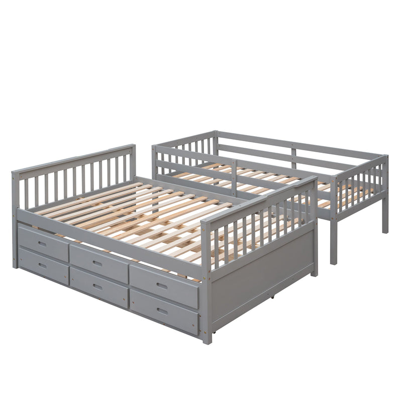 Bunk Bed With Twin Size Trundle And Drawers