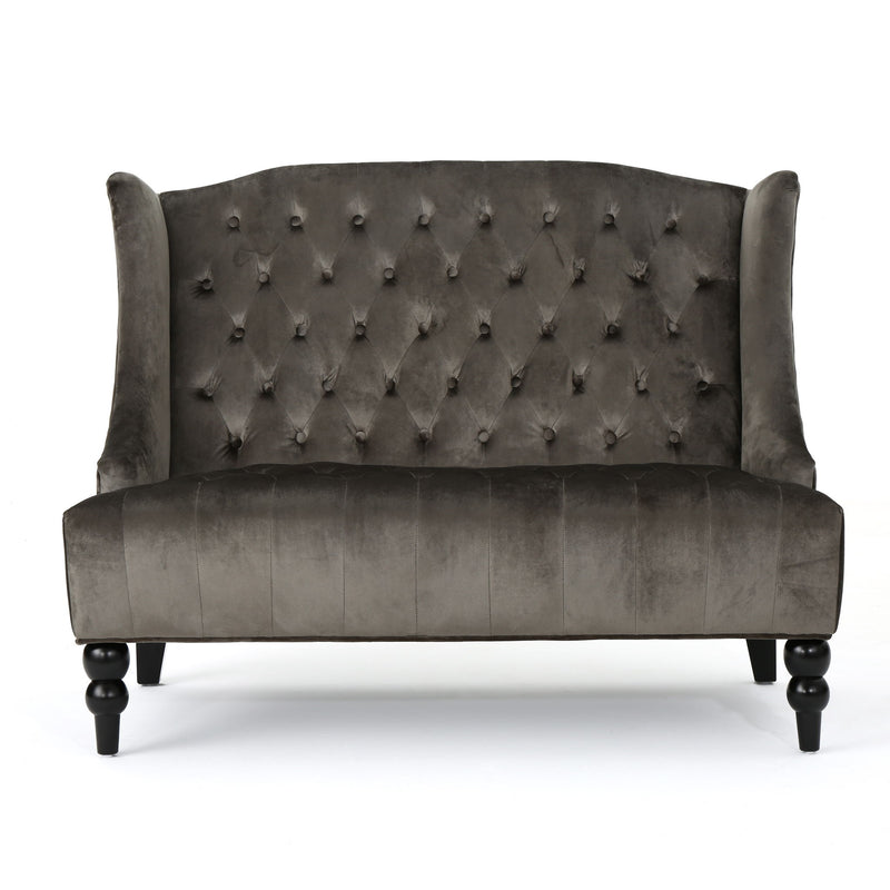 Nurturing - Upholstered Loveseat With Wing Back And Diamond Tufting