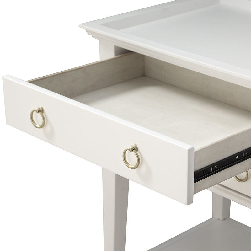 Carmona - 2 Drawer Tray Top Nightstand Pulls
