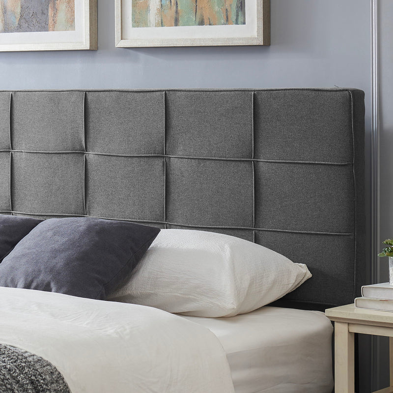 King / California King Sized Headboard - Charcoal Gray