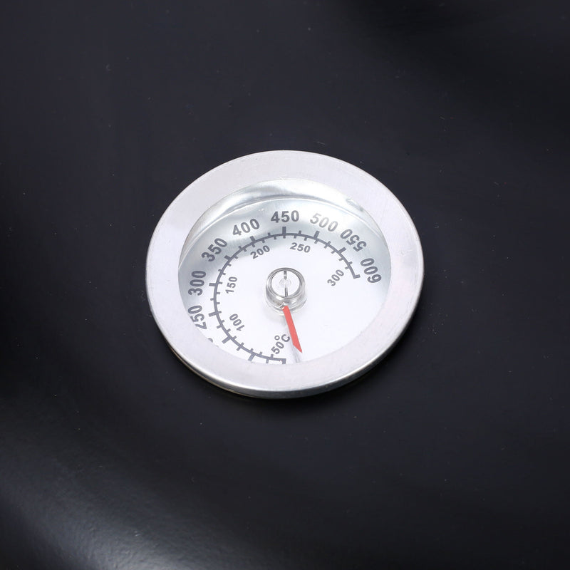 Portable Charcoal Smoker Grill For Outdoor Cooking - Black