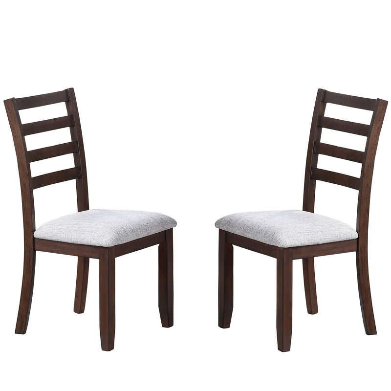 Ladder Back Design Dining Chairs (Set of 2) - Walnut
