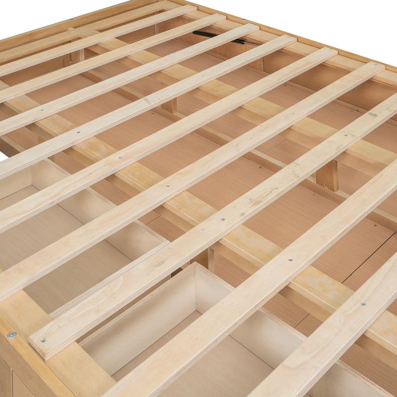 Platform Bed With Underneath Storage And 2 Drawers