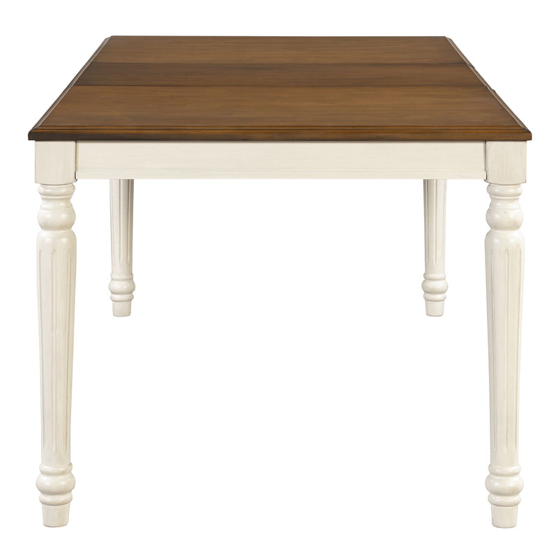 Rectangular Dining Table With Framed Top And Turned Legs - Natural