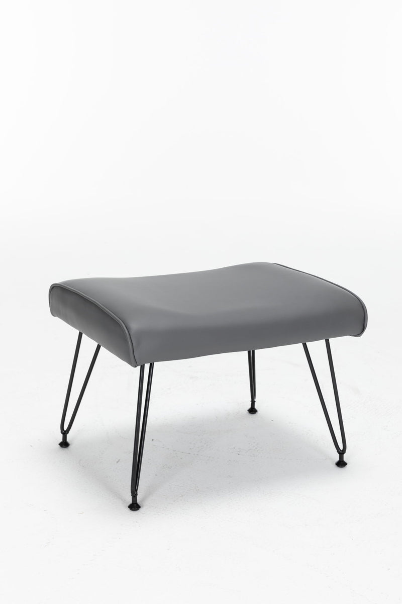 Rocking Accent Chair With Lumbar Pillow And Ottoman