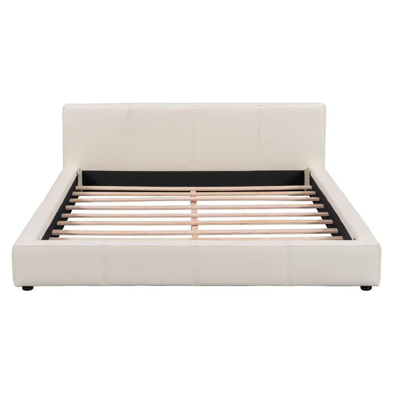 Stylish Upholstered Bed With Birch Wood Frame