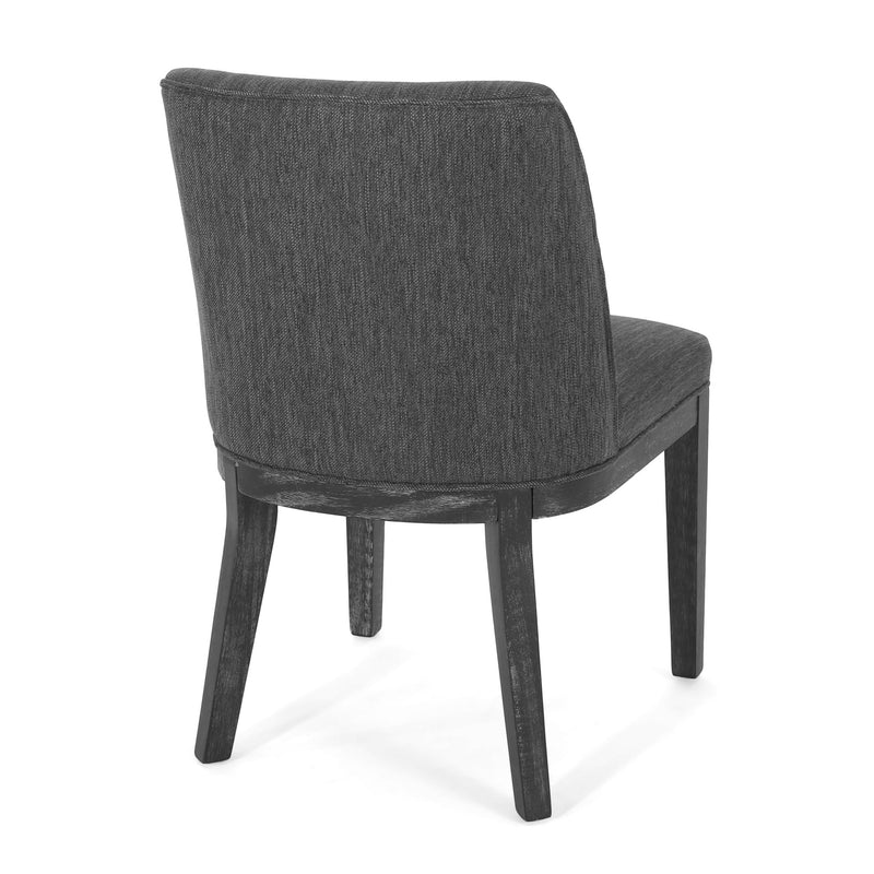 Modern Dining Chair With Durable Fabric Upholstery And Sturdy Wooden Frame (Set of 2)