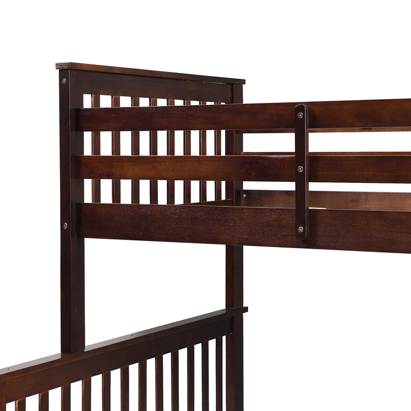 Bunk Bed With Ladder, And Safety Guard Rails