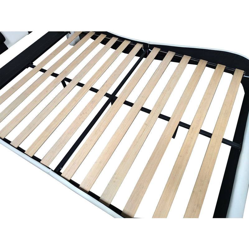 Platform Bed Frame With LED Lighting, tooth Music, Vibration Massage